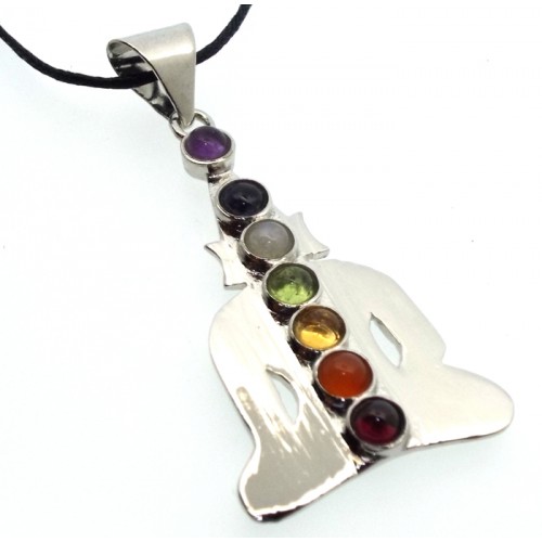 Chakra Gemstone Buddha Pendant